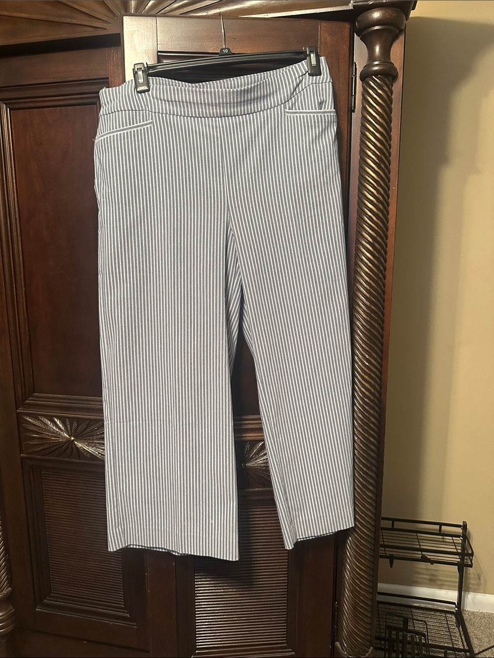 Chico's Blue and White Striped pants